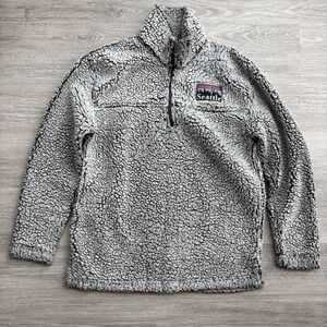 Boxercraft Seattle Sherpa Pullover Womens Small Gray Fleece 1/4 Zip